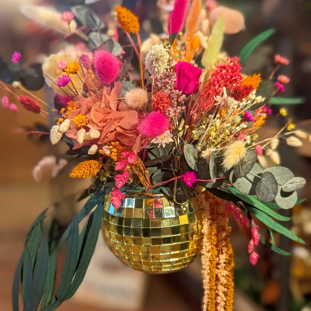 🪩 Atelier boule disco en Fleurs Séchées 🪩