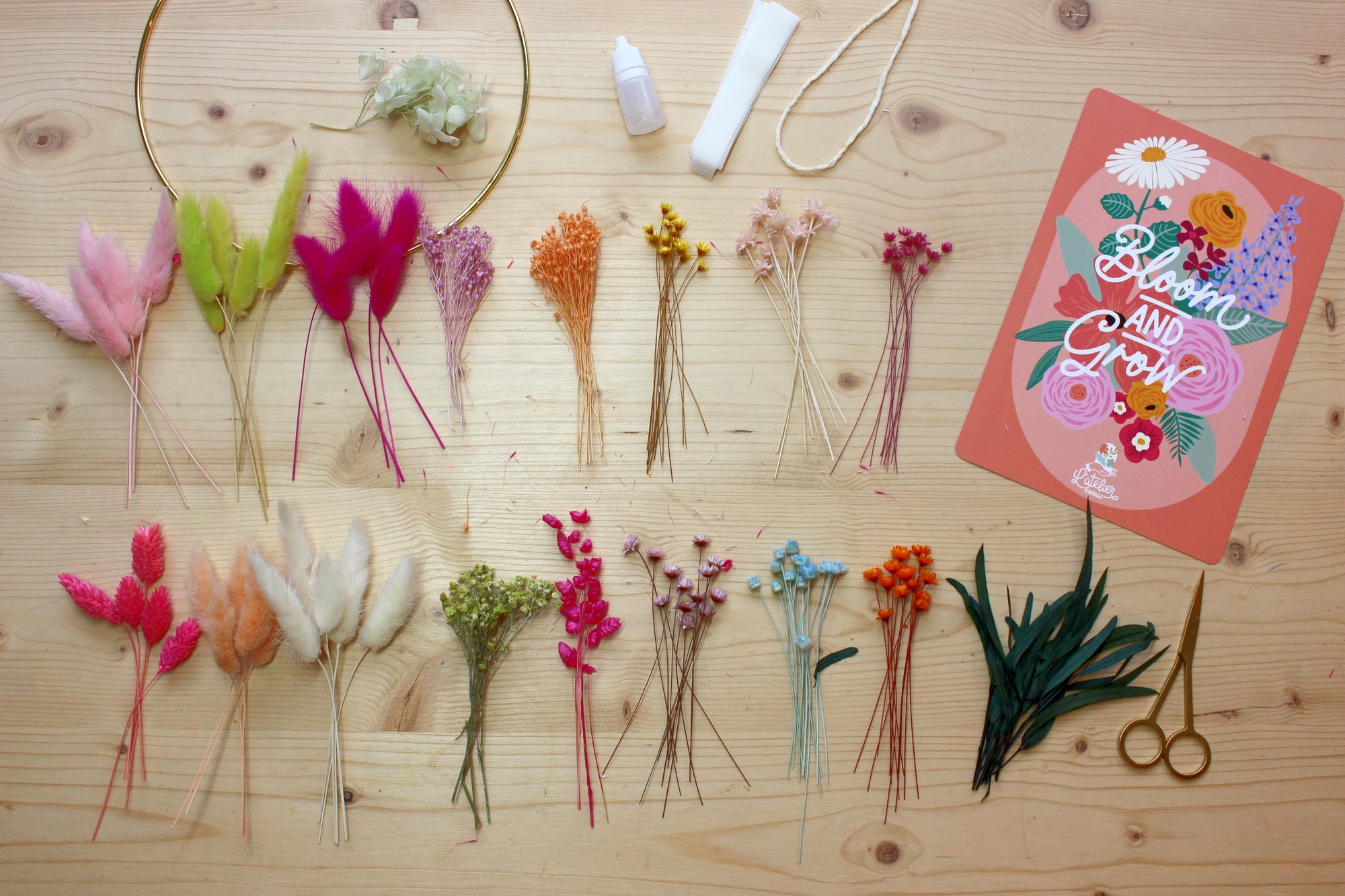 Kit de Couronne de fleurs séchées - Atelier Tchungle