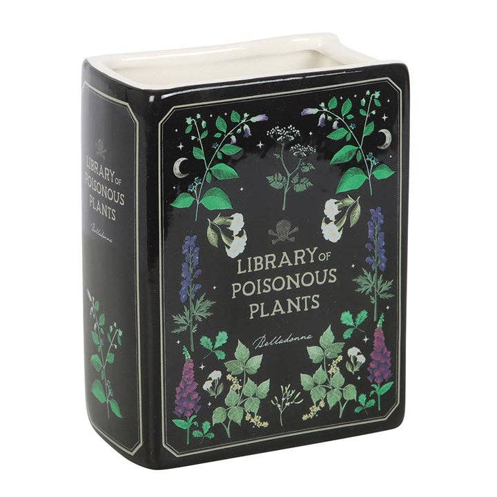 Vase en forme de livre de plantes vénéneuses