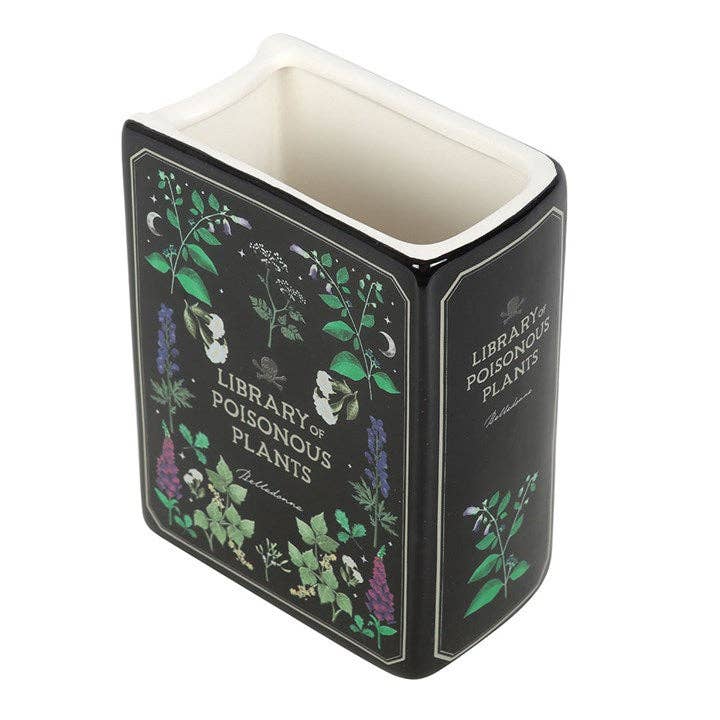 Vase en forme de livre de plantes vénéneuses