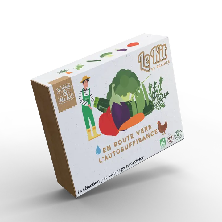 Kit de jardinage thématique - Graines &amp; semences│Dr Jonquille et Mr Ail