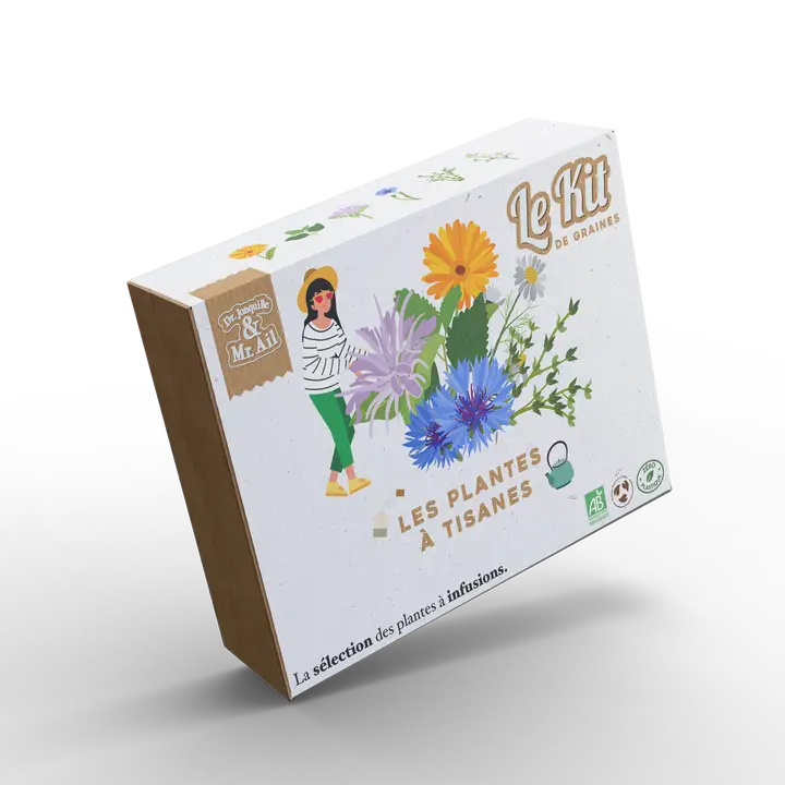 Kit de jardinage thématique - Graines &amp; semences│Dr Jonquille et Mr Ail