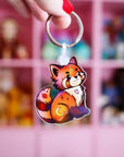 Porte-clefs Panda Roux Cosmique | Poulette Magique