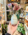 Ensemble bouquet de fleurs séchées et vase - [Fête des mères]