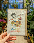 Card of Lulu 'The Stork is on its way'
